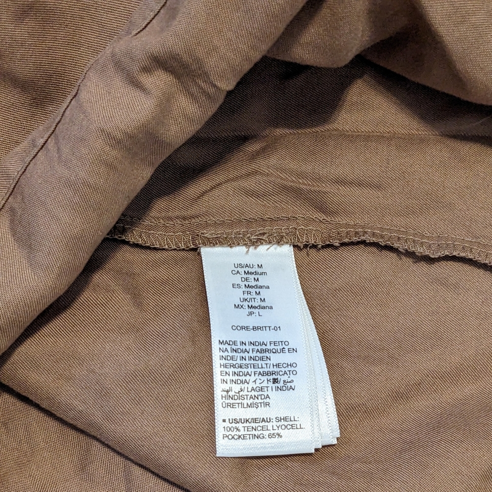 The Drop Britt Tiered Maxi Boho Flowy Dress Mushroom Brown Medium NWT - Picture 10 of 10